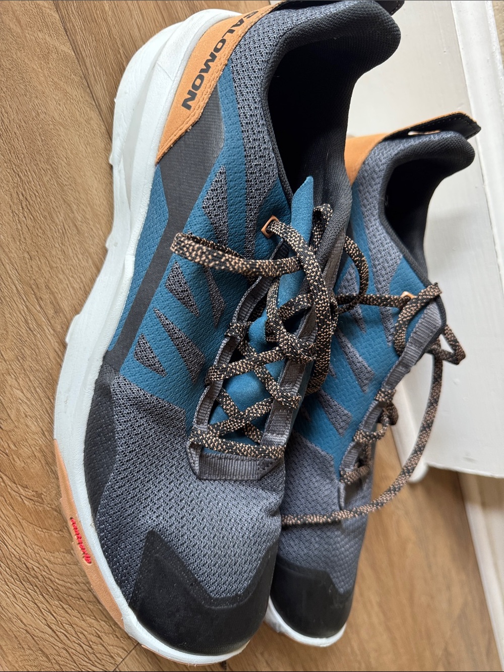 Salomon Men's Blue, Gray and Tan Trail Running Shoes